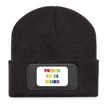 Proud to Be Weird - Recycelte Patch Beanie - Dunkelgrau - Vorne