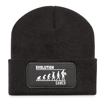 evolution gamer - Recycelte Patch Beanie - Dunkelgrau - Vorne