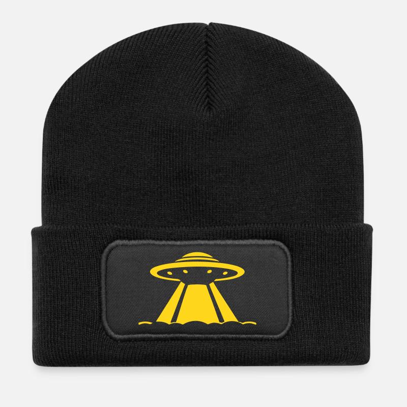 UFO - Recycelte Patch Beanie - Schwarz