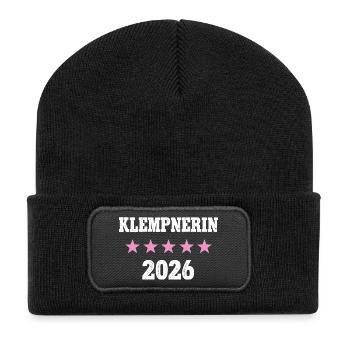 Plombier 2026 Profession Emploi Travail Formation Apprentissage - Beanie recyclé à patch - noir - Devant