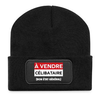 célibataire - Beanie recyclé à patch - noir - Devant