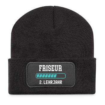 Hairdresser training 2nd year of apprenticeship 2nd year of training - Recycled Patch Beanie - dark grey - Front