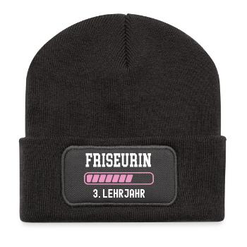 Hairdresser Apprenticeship 3 Year Hairdresser Apprenticeship - Recycled Patch Beanie - dark grey - Front