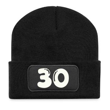 30 - Recycled Patch Beanie - black - Front