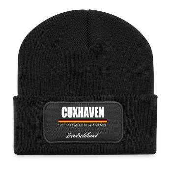 Cuxhaven - Recycelte Patch Beanie - Schwarz - Vorne