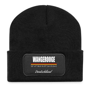 Wangerooge - Recycelte Patch Beanie - Schwarz - Vorne