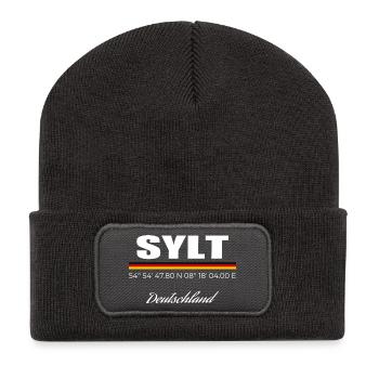 Sylt - Recycelte Patch Beanie - Dunkelgrau - Vorne