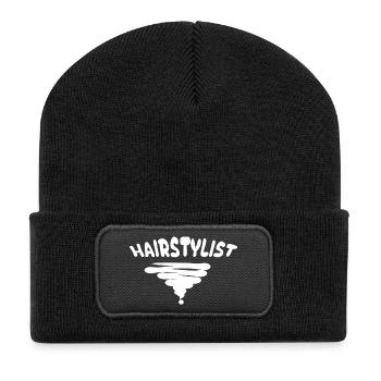Style Hairstylist - Recycelte Patch Beanie - Schwarz - Vorne