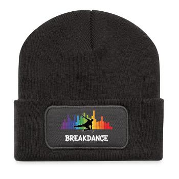 Breakdance Streetstyle Hip Hop DJ Dance - Recycelte Patch Beanie - Dunkelgrau - Vorne