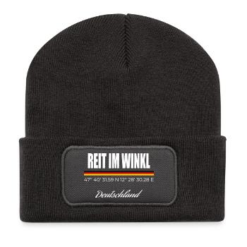 Reit im Winkl - Recycled Patch Beanie - dark grey - Front