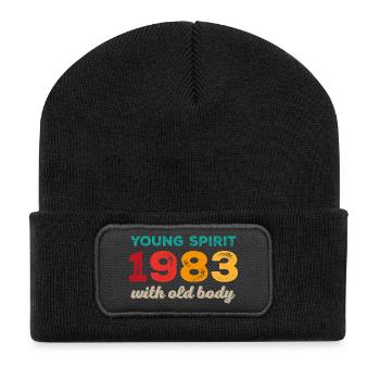 43rd birthday 1983 - Recycled Patch Beanie - black - Front