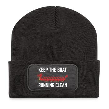 Équipe de pagayeurs du Dragon Boat Club Cadeau de bateaux Dragon - Beanie recyclé à patch - charbon - Devant