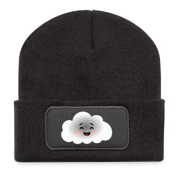 Happy Cloud - Recycled Patch Beanie - dark grey - Front