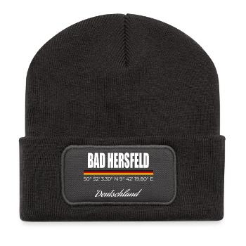 Bad Hersfeld - Recycelte Patch Beanie - Dunkelgrau - Vorne