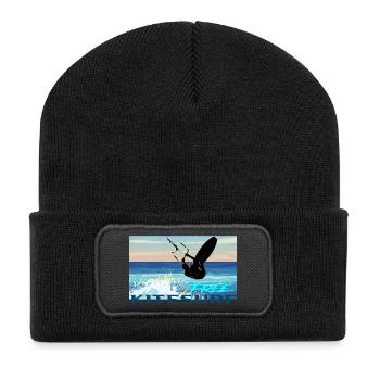 Kitesurf - Recycelte Patch Beanie - Schwarz - Vorne