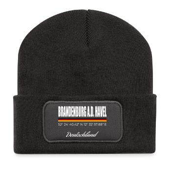 Brandenburg an der Havel - Recycelte Patch Beanie - Dunkelgrau - Vorne