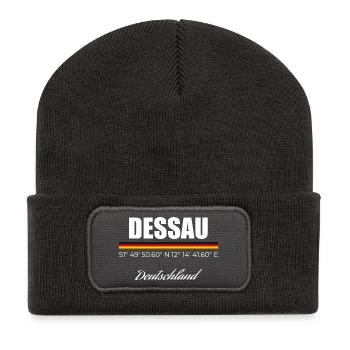 Dessau - Beanie recyclé à patch - charbon - Devant