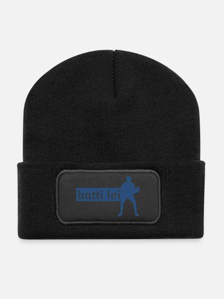 Schlag sie - Recycelte Patch Beanie - Schwarz