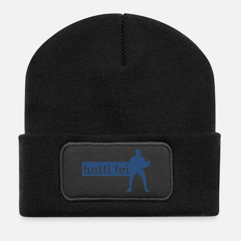Schlag sie - Recycelte Patch Beanie - Schwarz
