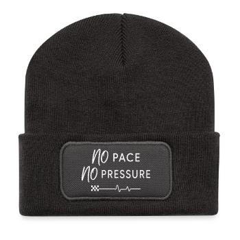 No Pace No Pressure - Recycled Patch Beanie - dark grey - Front