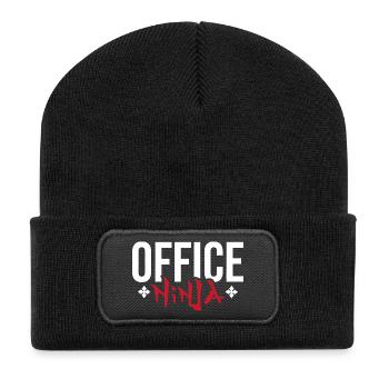Office Ninja - Recycled Patch Beanie - black - Front