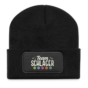 Team Schlager Party Schlagermusik Tanzparty Musik - Recycelte Patch Beanie - Schwarz - Vorne