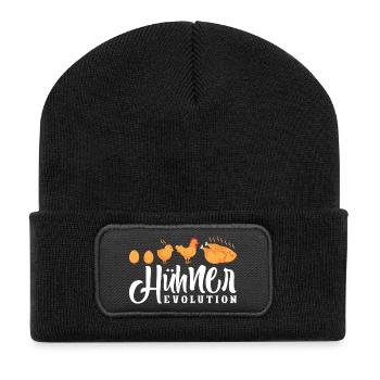 Poulets Whisperer Poulets Poulets Poulets Gardiens de poulets - Beanie recyclé à patch - noir - Devant