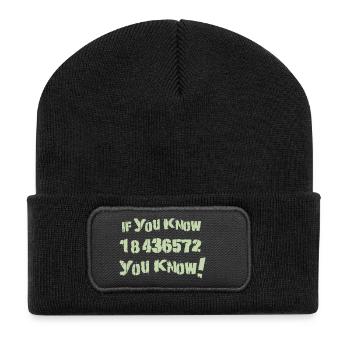 18436572 - Recycled Patch Beanie - black - Front