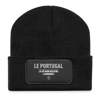Le Portugal La Ou Mon Histoire Commence T-Shirt... - Beanie recyclé à patch - noir - Devant