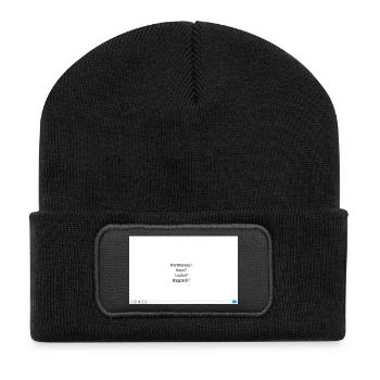 Questions du quotidien : Clés de portefeuille - Beanie recyclé à patch - noir - Devant