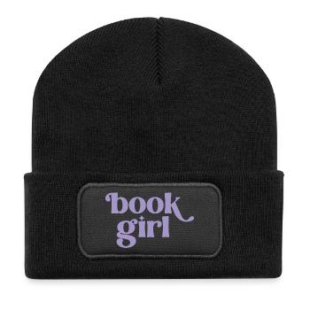 Book Girl - Recycled Patch Beanie - black - Front