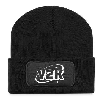 Y2K Neon Retro Stars - Recycled Patch Beanie - black - Front