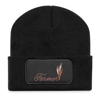Farmer 2 - Farben veränderbar - Recycelte Patch Beanie - Schwarz - Vorne