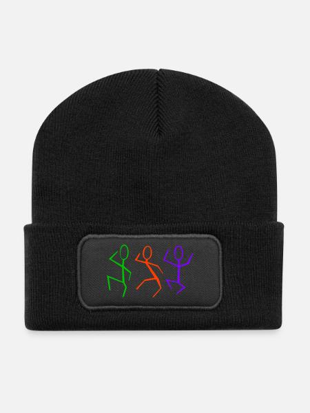 3 danseurs - Beanie recyclé à patch - noir