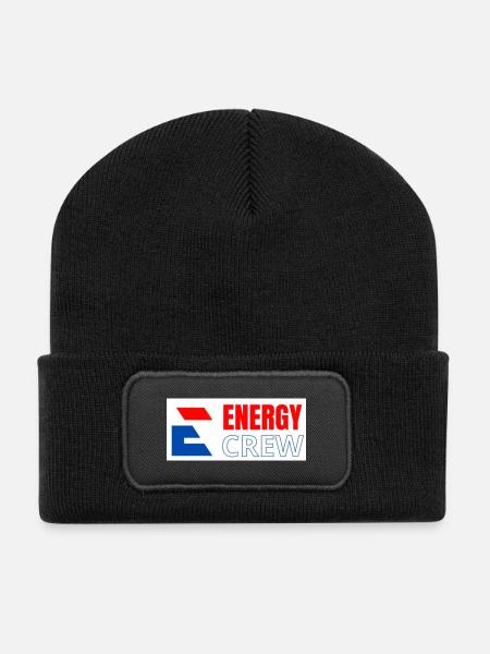 Energy Crew logo 2 - Recycled Patch Beanie - black