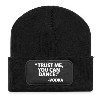 Vodka Dance - Recycelte Patch Beanie - Schwarz - Vorne