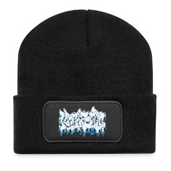 Kreuzberg Eisblau SF - Recycelte Patch Beanie - Schwarz - Vorne