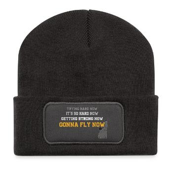 Gonna Fly Now - Rocky - Beanie recyclé à patch - charbon - Devant