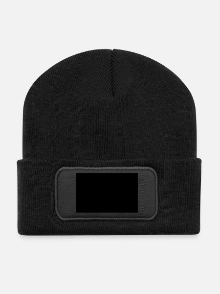 Flagge Bayern Rauten - Recycelte Patch Beanie - Schwarz