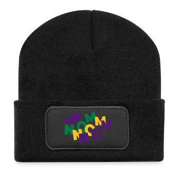 Wal Nom Nom - Recycled Patch Beanie - black - Front