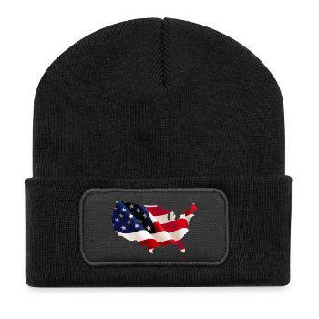 États-Unis - Beanie recyclé à patch - noir - Devant
