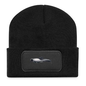 Melon head dolphin - Peponocephala electra - Recycled Patch Beanie - black - Front