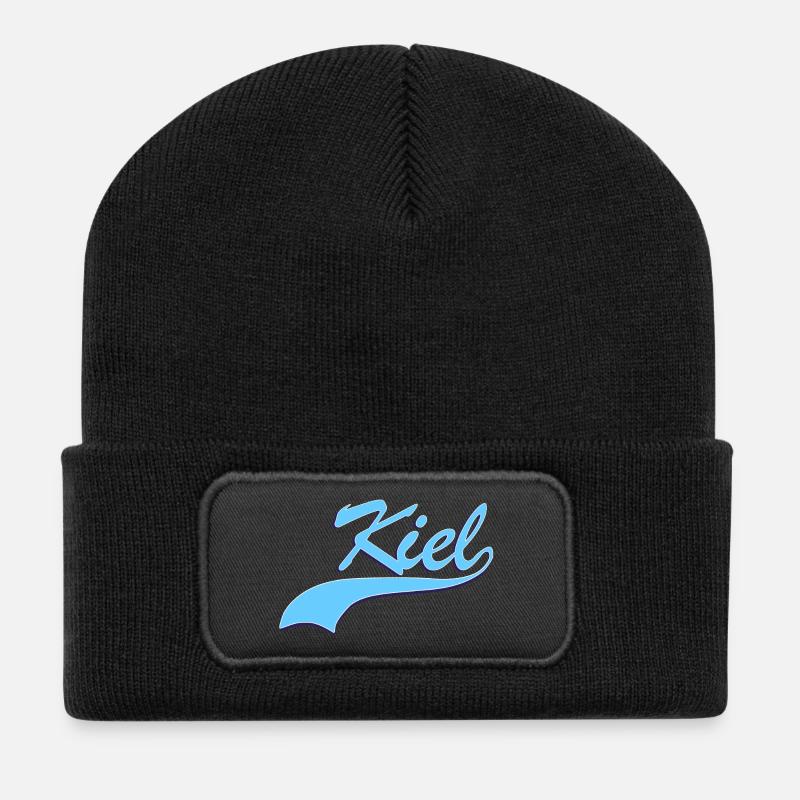 Kiel - Recycelte Patch Beanie - Schwarz
