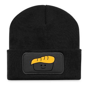 Sushi Nigiri - Beanie recyclé à patch - noir - Devant