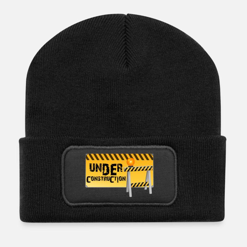 construction - Recycled Patch Beanie - black