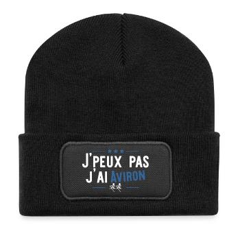 J'ai aviron cadeau - Beanie recyclé à patch - noir - Devant