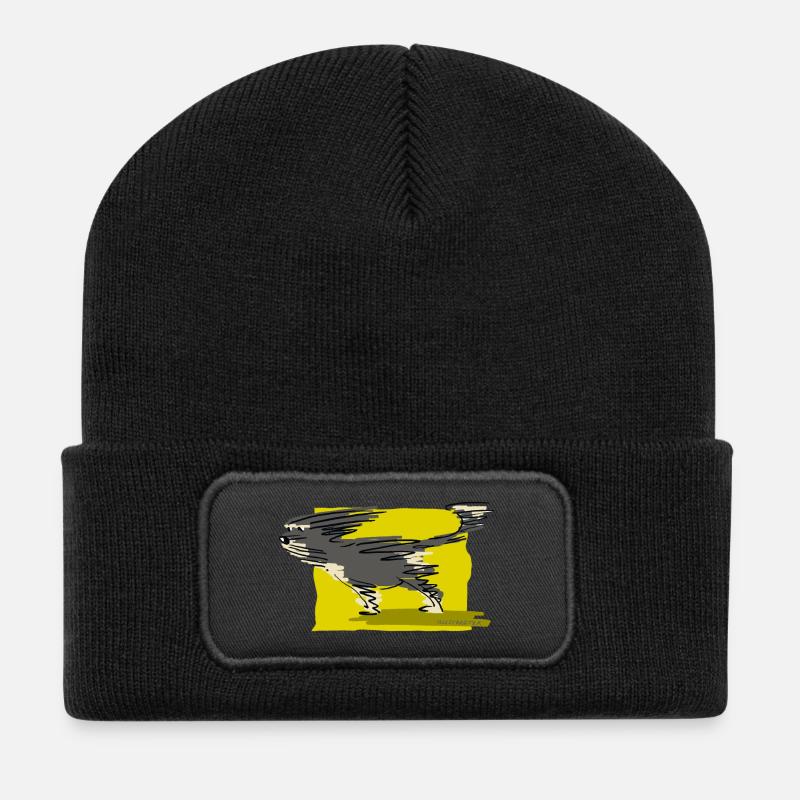 Gegenwind - Recycelte Patch Beanie - Schwarz