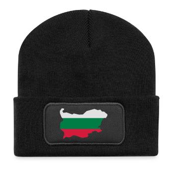 Bulgarien - Recycelte Patch Beanie - Schwarz - Vorne