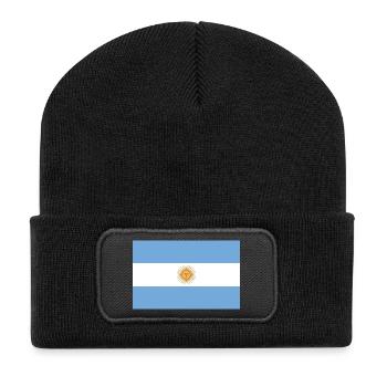 drapeau argentin - Beanie recyclé à patch - noir - Devant
