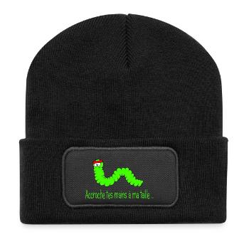la chenille - Beanie recyclé à patch - noir - Devant